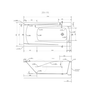 Акриловая ванна Cersanit ZEN 170х85
